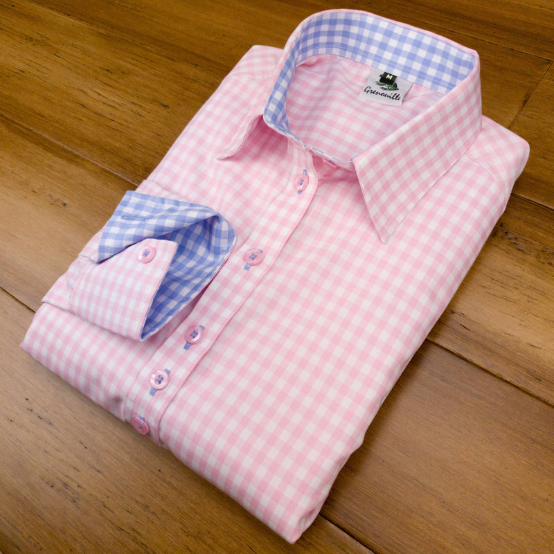 Grenouille Classic Long Sleeve Pink Check Shirt