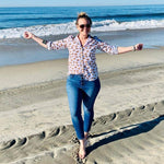 Grenouille Ladies Long Sleeve Clown Fish Print Shirt