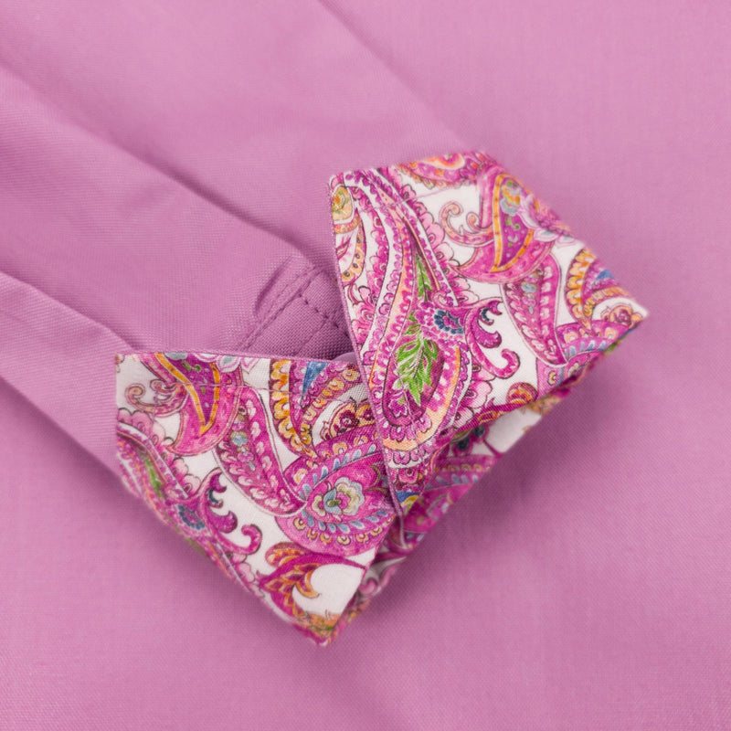 Grenouille Lavender Pink Shirt with Pink Paisley Details