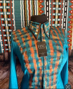 Hand Painted Turquoise and Copper