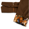 Grenouille Ladies Brown Shirt with Horse Print Fabric Detail