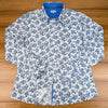 Grenouille Ladies Long Sleeve Royal Blue Paisley Print Shirt