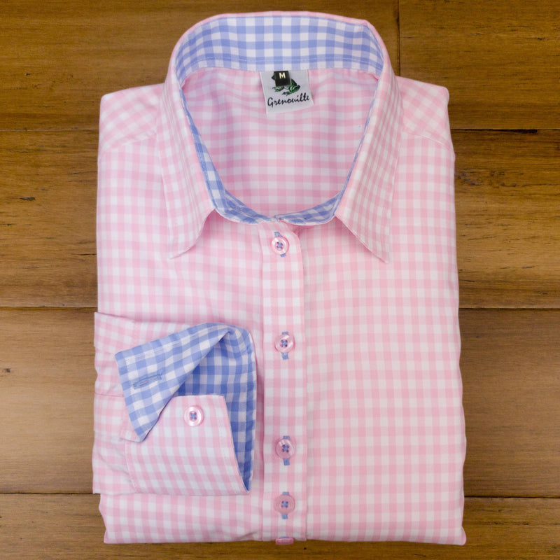 Grenouille Classic Long Sleeve Pink Check Shirt