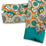 Grenouille Ladies Teal & Orange 60s Style Floral Print Shirt