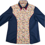 Grenouille Ladies Navy, Red and Floral Western Shirt