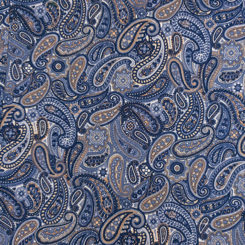 Grenouille Ladies Blue & Beige Paisley Print Shirt