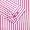 Grenouille Cerise Pink Butcher Stripe Shaped Fit Shirt