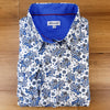 Grenouille Ladies Long Sleeve Royal Blue Paisley Print Shirt