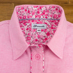Grenouille Dark Pink Shirt with Pink & Grey Floral Accents