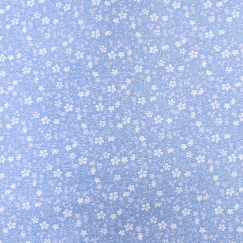 Grenouille Long Sleeve Pastel Blue & White Floral Shirt