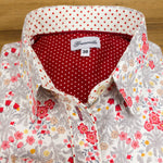 Grenouille Ladies Long Sleeve Red Vintage Flower Print Shirt