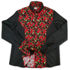 Grenouille Ladies Black & Red Rose Western Shirt