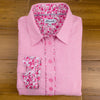 Grenouille Dark Pink Shirt with Pink & Grey Floral Accents