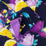 Grenouille Long Sleeve Lavender & Lemon Black Print Shirt