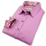 Grenouille Lavender Pink Shirt with Pink Paisley Details