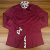 Grenouille Burgundy Shaped Fit Shirt with Red Iris Accents