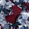 Grenouille Ladies Slate Blue & Maroon Leaves Print Shirt