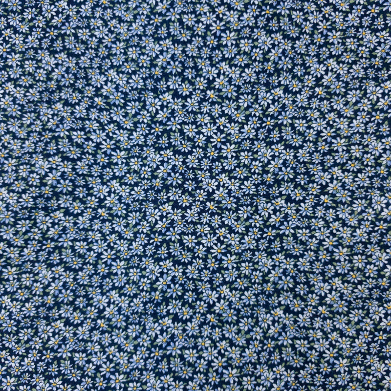 Grenouille Ladies Long Sleeve Navy Daisy Print Shirt