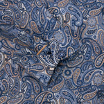 Grenouille Ladies Blue & Beige Paisley Print Shirt