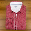 Grenouille Ladies Red and Tiny White Flower Shirt