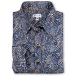 Grenouille Ladies Blue & Beige Paisley Print Shirt