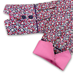 Grenouille Ladies Pink, Blue and Red Floral Print Shirt