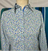 Grenouille Long Sleeve Blue Stripe Shaped Fit Shirt