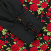 Grenouille Ladies Black & Red Rose Western Shirt
