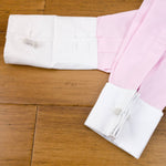 Grenouille Ladies Two Button Collar French Cuff Pink Shirt