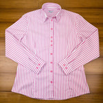 Grenouille Cerise Pink Butcher Stripe Shaped Fit Shirt