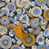 Grenouille Ladies Navy & Gold 60s Style Floral Print Shirt