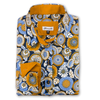 Grenouille Ladies Navy & Gold 60s Style Floral Print Shirt