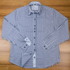 Grenouille Long Sleeve Navy Check Easy Care Shirt