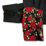Grenouille Ladies Black & Red Rose Western Shirt