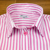 Grenouille Cerise Pink Butcher Stripe Shaped Fit Shirt
