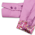 Grenouille Lavender Pink Shirt with Pink Paisley Details