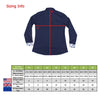 Grenouille Ladies Long Sleeve Navy Cotton Polkadot Shirt