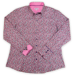Grenouille Ladies Pink, Blue and Red Floral Print Shirt