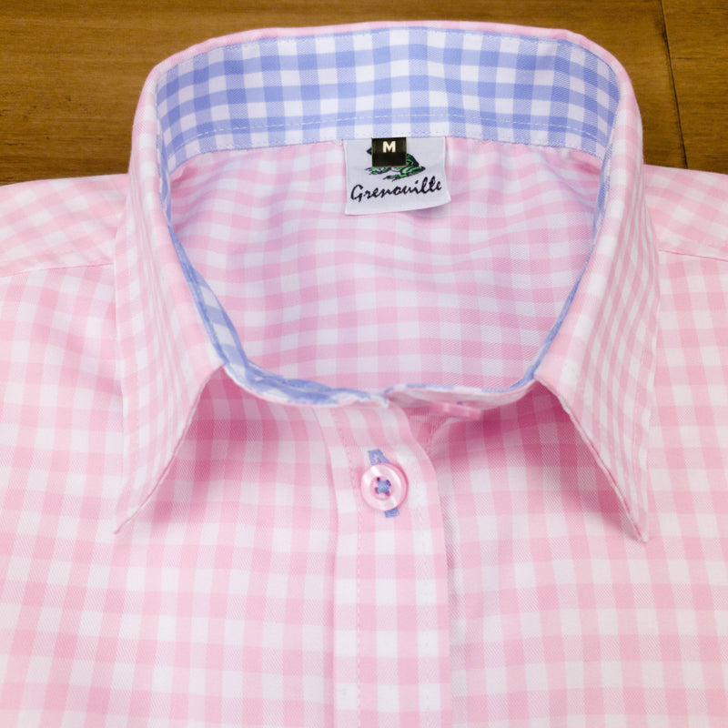 Grenouille Classic Long Sleeve Pink Check Shirt