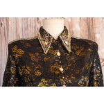 Ladies Medium Gold and Black Shirt by Jessica Lynn